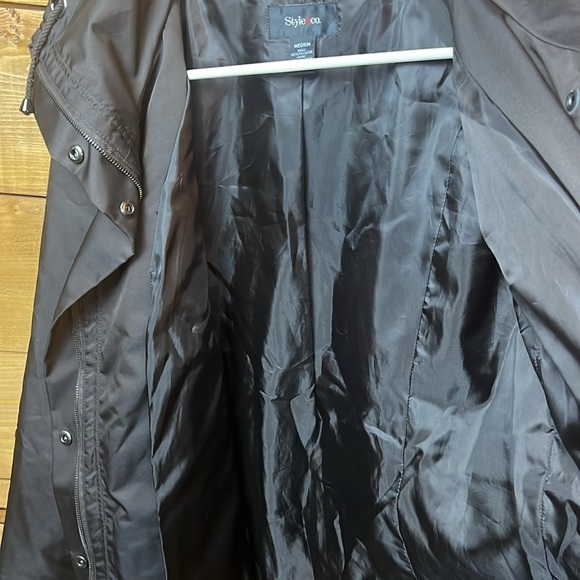 Style&Co. Black Women's‎ Jacket Pocket Zip Button Md  Lightweight Spring Summer - Picture 7 of 8